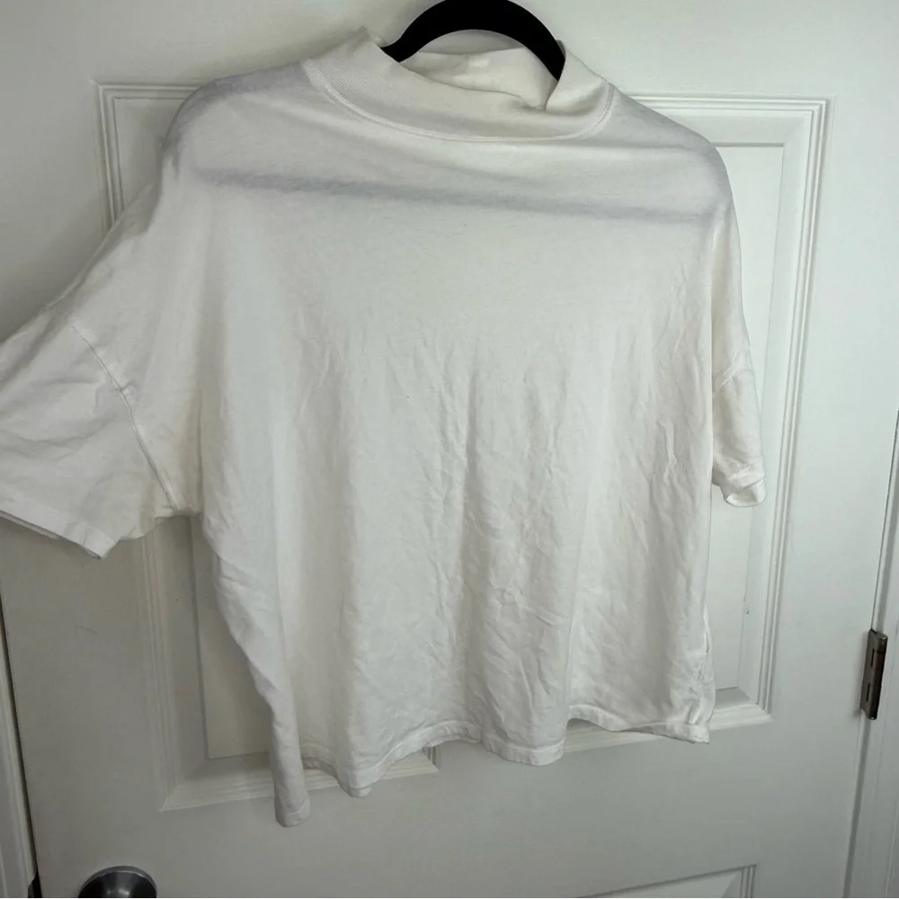 Free People White Short Sleeve Top